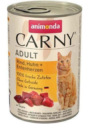 Вологий корм для дорослих котів Animonda Carny Adult яловичина...