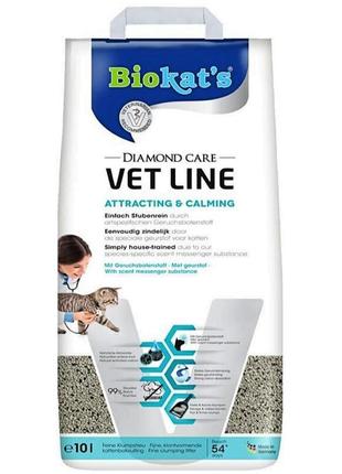 Наповнювач туалету для котів Biokat's Diamond Care Vet Line 10...