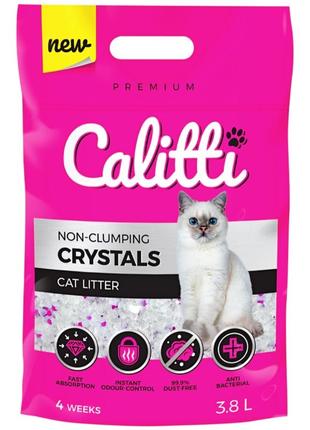 Наповнювач туалету для котів Calitti Crystals 3.8 л силікагеле...