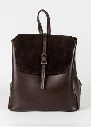 Жіночий рюкзак коричневий рюкзак замшевий рюкзак міський рюкзак