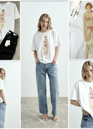 Новая футболка с интересным принтом от zara.