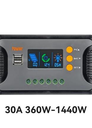 Контроллер солнечных панелей 12 - 48В PowMr 30A