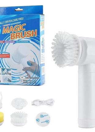 Электрическая щетка для мытья посуды ванной раковины Magic Brush