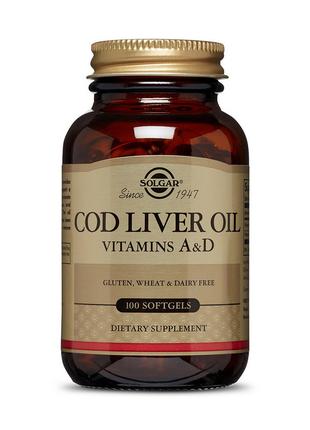 COD Liver Oil Vitamins A & D (100 softgels) 18+