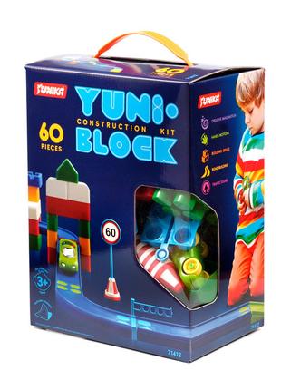 Конструктор детский "YUNI-BLOK" 71412, 60 крупных деталей