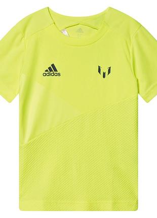 Футболка adidas performance neon yellow messi tee
