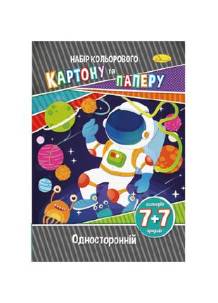 Набор цветной бумаги и картона А-4 НКП-А4-7, 7+7 листов