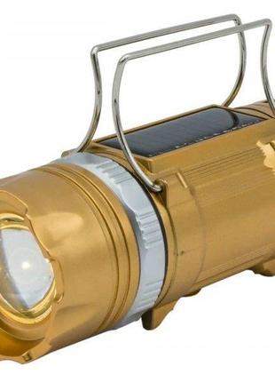 Кемпинговый фонарь на солнечной батарее GSH-9699 Золотой, ламп...