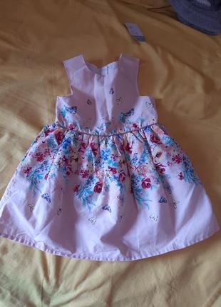 Новое детское платье, сарафан для девочки 9-12мис, для новорож...