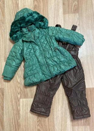 Куртка і комбінезон дитячий зимовий / комплект зимовий для дів...
