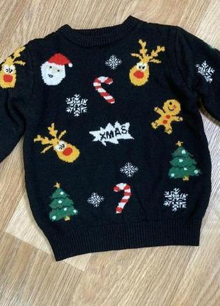 Новогодний детский свитер