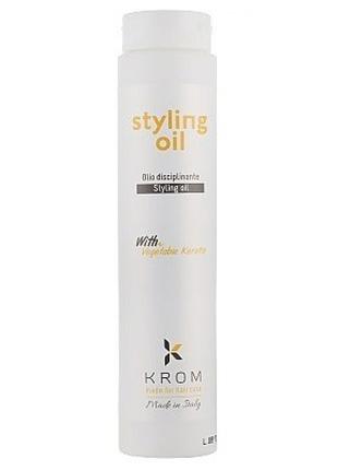 Масло для стайлинга волос KROM с растительным кератином, 250 мл