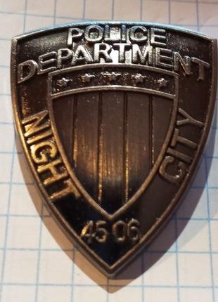 Брошка-кидання значок метал police department night city 4506