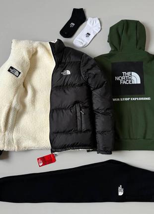 Набір зима THE NORTH FACE : куртка-зіп худі-штани-2 пари шкарпетк