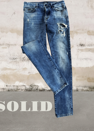 Мужские рваные джинсы solid 👣