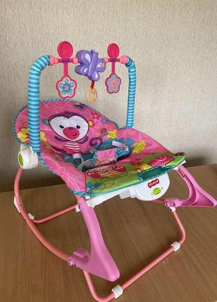 Кресло - качалка- шезлонг обезьяна для детей до 18 кг