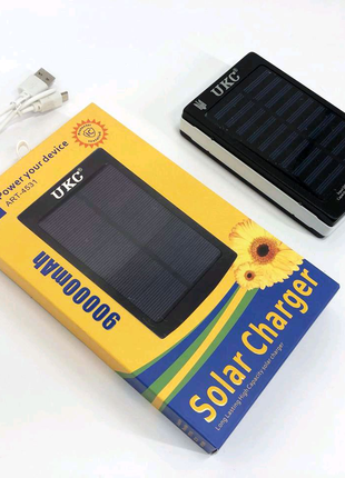 УМБ портативное зарядное Power Bank Solar UKC 90000 mAh с LED