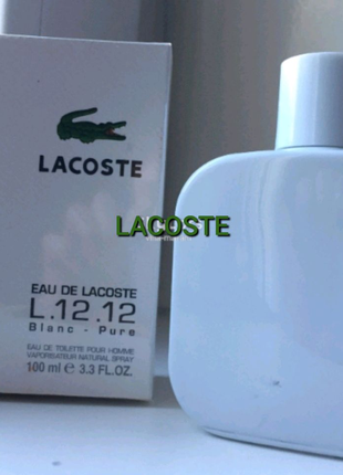 Изысканный парфюм! Lacoste Eau De L.12.12 Blanc Pure 10ml. новый.