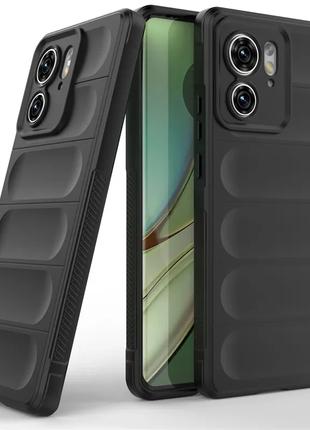 Противоударный силиконовый чехол для Motorola Edge 40 5G черны...