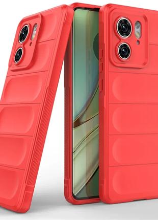 Противоударный силиконовый чехол для Motorola Edge 40 5G красн...