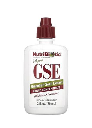 Nutribiotic веганский экстракт семян грейпфрута gse, жидкий ко...