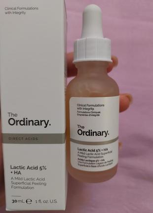 The ordinary - lactic acid 5% + ha - пілінг з 5% молочною і гі...
