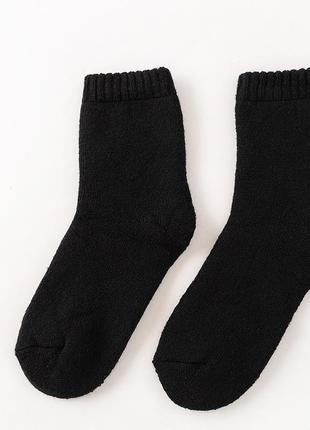 Чорні шкарпетки з начесом 3600 шерстяні дуже теплі махрові нос...