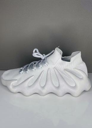 Кроссовки дышащие из сетки свет серые adidas yeezy 450 cloud w...