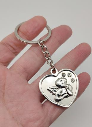 Брелок для ключей "Сердце с Ангелом" арт. 04337