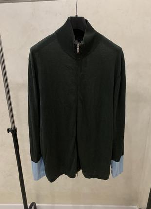 Кофта свитер cos на замок джемпер зеленый мужской