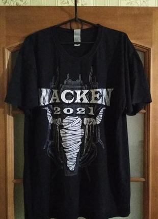 Мужская футболка wacken 2021 back to the holy land (l-xl) ориг...