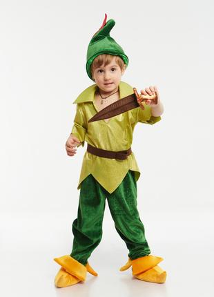 «Питер Пэн» карнавальный костюм для мальчика на рост 100-110 см