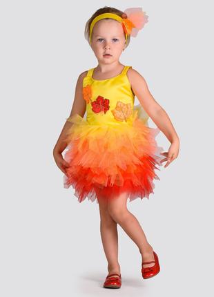 Детский карнавальный костюм для девочки «Осенний лист» на рост...