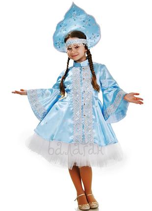 Детский карнавальный костюм Снегурочки с юбкой-пачкой