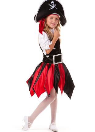 Детские карнавальный костюм для девочки «Дерзкая пиратка» 122-...