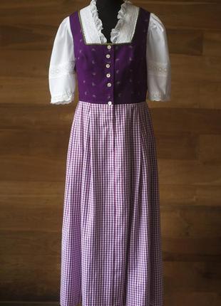 Фиолетовый винтажный баварский женский сарафан миди hammerschm...