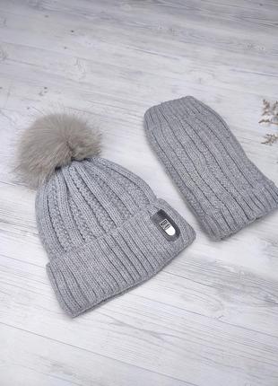 Зимовий комплект ❄️ шапка на флісі і шарф-хомут для хлопчика