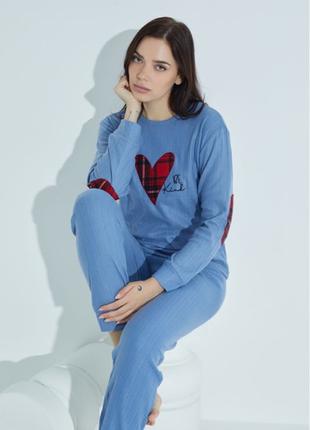 Піжама жіноча синього кольору турецького виробництва Fawn