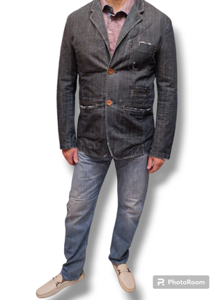 Джинсовый пиджак кэжуал. мужской жакет классического кроя