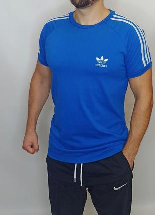 Футболка спортивная мужская adidas оriginals синяя размер - l