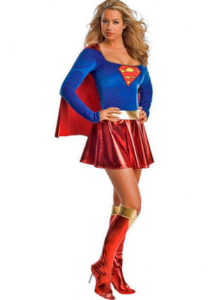 Супер девушка карнавальный костюм super girl размер xs-s-m
