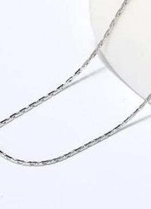 Серебряная цепочка плетения "снейк - бамбук", 50 см, снейк