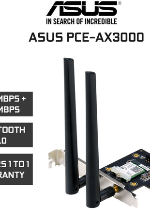 Мережева карта адаптер Wi-Fi ASUS PCE-AX3000 wifi6