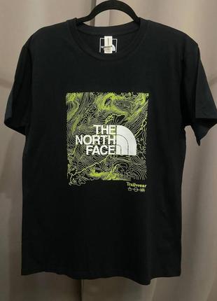 Чоловіча стильна брендова футболка the north face чорного коль...