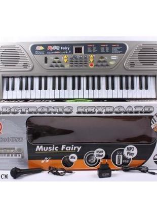 Детский синтезатор, пианино, орган, MQ806USB, микрофон, 54 клавиш