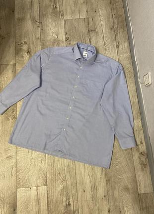 Голубая мужская рубашка olymp luxor comfort fit размер 54-56-58