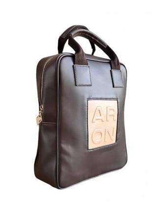 Сумка-рюкзак женская коричневая aron atelier 6116