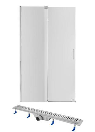 Готовое решение Qtap 15: Стена Walk-In GLIDE, 120x190 + Линейн...