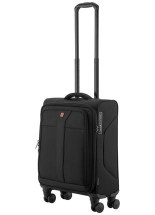 Тканевый чемодан Wenger BC Packer маленький на 4 колесах черный