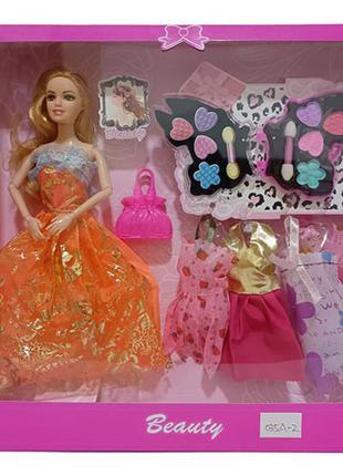 Лялька, 035A-2 , сукні, косметика, сумочка, в коробці р.32*5*3...